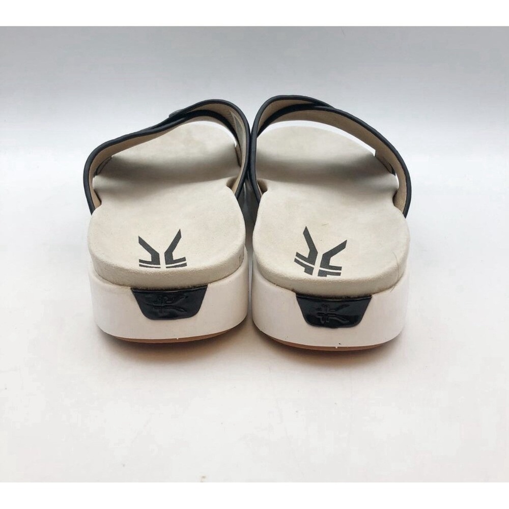 Kuru Sandal Breeze Black Leather Slip On‎ Slide Sandal Womens 12 Medium New Box - Picture 7 of 11